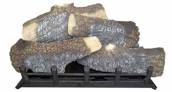 After placing right rear log, ensure log is fully upright and does not tilt forward. Slide #1 log ember chunk back to contact right rear log. 4.
