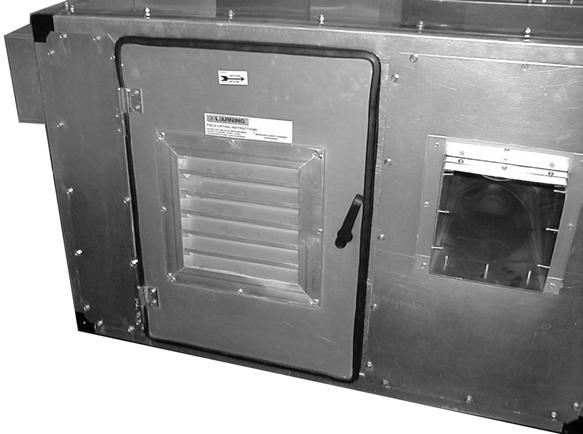 Installation Combustion Air Duct Outdoor units with internal vestibules ship with a rain hood that requires field mounting. Outdoor units with external vestibules do not have a rain hood.