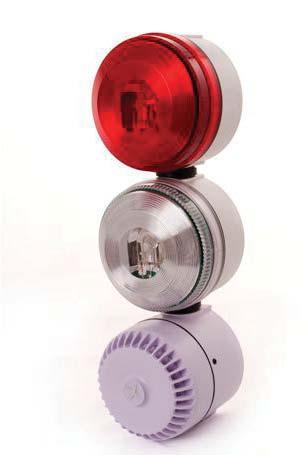 Beacons different colour sequences with the addition of an audible option giving a possible six stage alarm device.