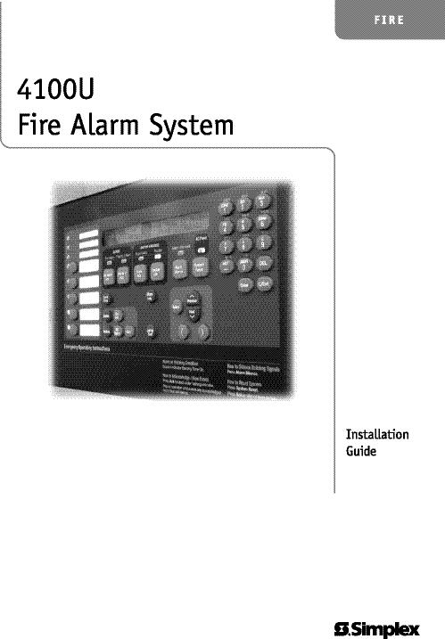 Fire 4100ES-S1 Fire Indicator Panel Installation & Maintenance