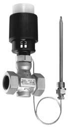 above the adjusted set point), designed for operating pressures up to 40 bar Globe valves with a plug balanced by a piston Especially suitable for use in district heating supply systems For liquids