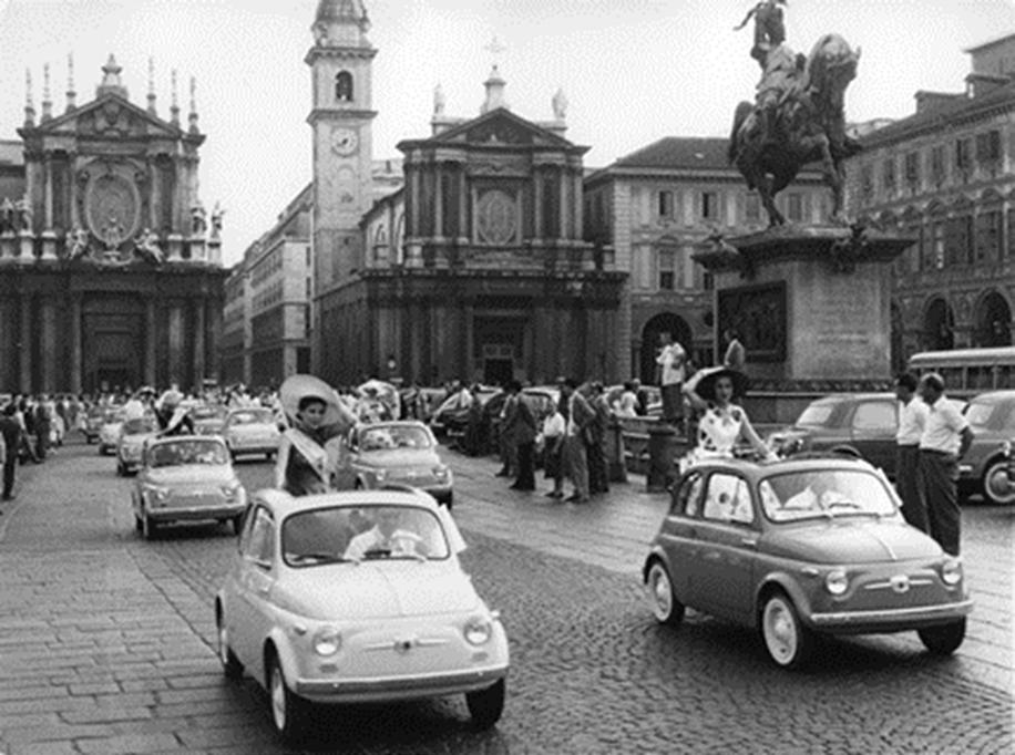 After the end of the secon world war, the city of Turin actively participated in the "Italian economic miracle, and its population sharply increased, reaching 1.2 million inhabitants in 1974.