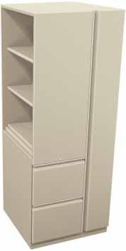 units Overfile Cabinet Overfile Cabinet: One adjustable shelf per cabinet Accepts two levels of 12 binders Can be used on