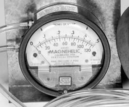 3 Adjust the damper until you reach the desired velocity. 2 Before taking the reading, make sure that the magnehelic gauge is level and at 0.