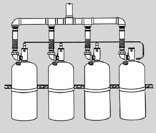 MANIFOLD STORAGE CONFIGURATION The storage tanks of the system may be manifold together to meet the design requirements for space and volume