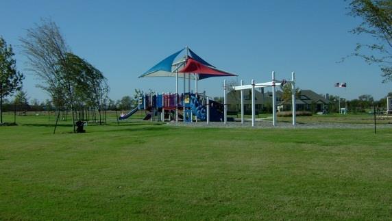 Playground equipment for small children A multiple-purpose, surfaced play area An athletic area (non-lighted) for games such as baseball, football and soccer, and a surfaced area for such sports as