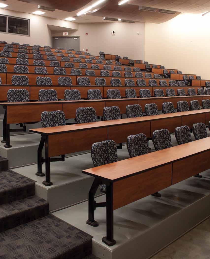 SOLUTIONS Traditional Collection: Swing-Away For a fully customized, easy-to-maintain and uniform lecture hall or classroom, Hussey s Classic Series swing-away fixed seating is the perfect solution.