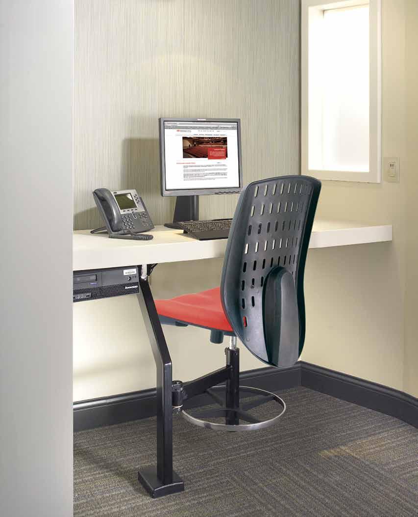 SOLUTIONS Specialty Seating: Self-Returning Swivel Seat Built to work hard Designed for nurse alcoves and other administrative workstations, the Self-Returning Swivel Seat is the perfect solution for