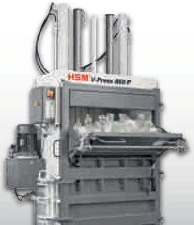 HSM V-Press 860 L HSM V-Press 860 P Designed for PET bottles The HSM V-Press 860 L produces bales with a recess for easy transport without pallets.
