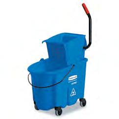 Unique bucket shape and interior wall design reduce splashing by up to 40%, resulting in improved workplace safety. Includes bucket and wringer.