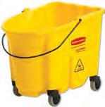 75 gal, Yellow ucket is manufactured specifically for use with Waverake side- and down-press wringers.
