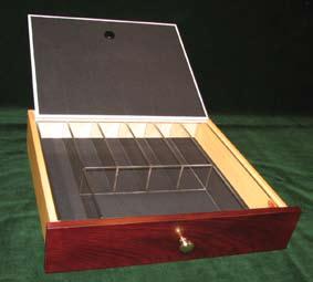 The lid is white acrylic. Easy to order on our web site. See ATC Item Code on Price List. Channel Dividers Binning Strip Dividers Divide a drawer into compartments anywhere you like.