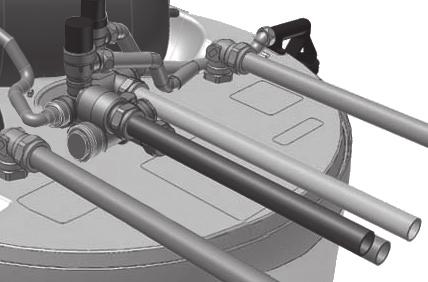 4. Pipe Connection & Commissioning Before connecting the cold supply, flush the cold supply pipework of all flux and debri Lift off the cylinder lid allowing access to the combination valve and other