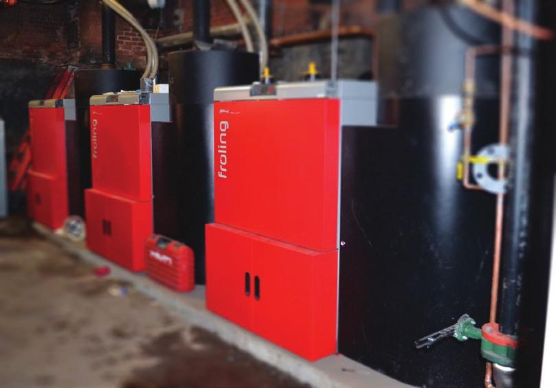 Energy Systems Cascade (multiple boiler) management Up to four boilers can be operated together with the Fröling cascade controller.