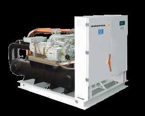 FROM 374 KW TO 1396 KW. IWCWY/II/WP 2135 2440 WATERCOOLED REVERSIBLE HEAT PUMPS WITH INVERTER SCREW COMPRESSORS AND SHELL AND TUBE EXCHANGERS.