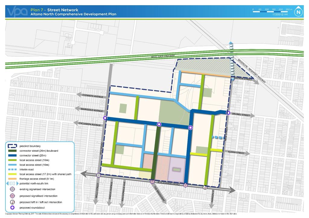 Plan 7 - Street Network Note: Cross sections for each type of street can be found in