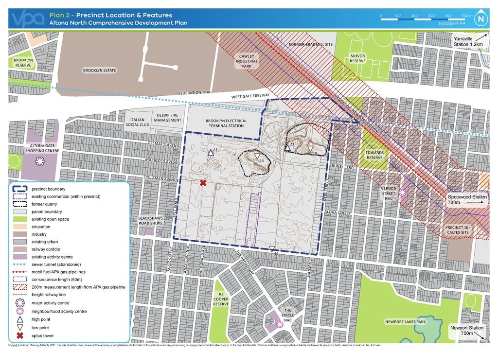 Plan 2: Precinct Location & Features ALTONA NORTH
