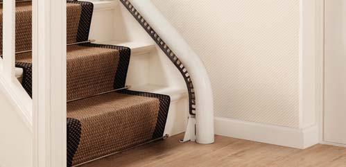With a rail that is only 80mm in diameter, this stairlift can be custom-crafted to fit