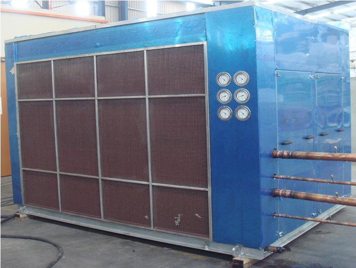 Blower Air Cooled Condensing Unit 275KW cooling capacity Hot Dipped Galvanized Mild Steel C Channel SS 316L Casing BOCK