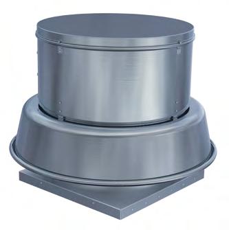DCRD Downblast Roof Exhaust, Centrifugal, Direct Drive Designed specifically for roof mounted applications, exhausting relatively clean air.