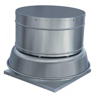 CRD Downblast Roof Exhaust, Centrifugal, elt Driven Designed for roof mounted exhaust of relatively clean air in a wide variety of roof exhaust applications. 8.5" to 50.