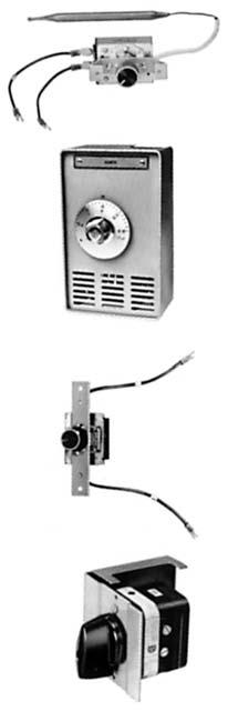 Options Model UHEC Unit-Mounted Room and Stratification Thermostats Unit-mounted thermostats for field installation are available in low voltage (24V) for either single or two-stage operation, and