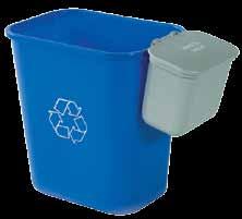 Gallons BC1000 Red Yellow Hanging Waste Basket BC1500 Securely hangs on to the side of most deskside recycling