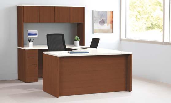 The versatile design creates a wide range of layout options, from private offices to open,