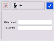 LAUNCHING A CYCLE 3.2 HIGH SECURITY (LEVEL 2) Press icon to login to system. The login menu is shown. Pressing on the user name field will allow the alphanumeric keypad to open.