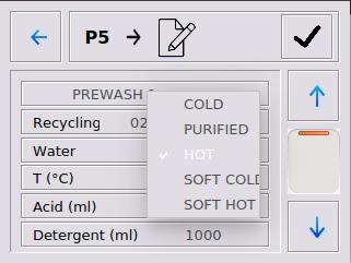 Please see adjacent table range : Time 0-30 min Temperature 0-95 C Additive volume 0-9999 ml Number 0-9 Drying time 0-90min Drying temperature 0-90 C It is not recommend to set wash programs at