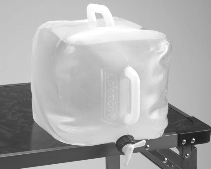 Not Included (#2300-511) 5 gallon Water Container Collapses for compact storage when not filled with water handled carrier includes spigot