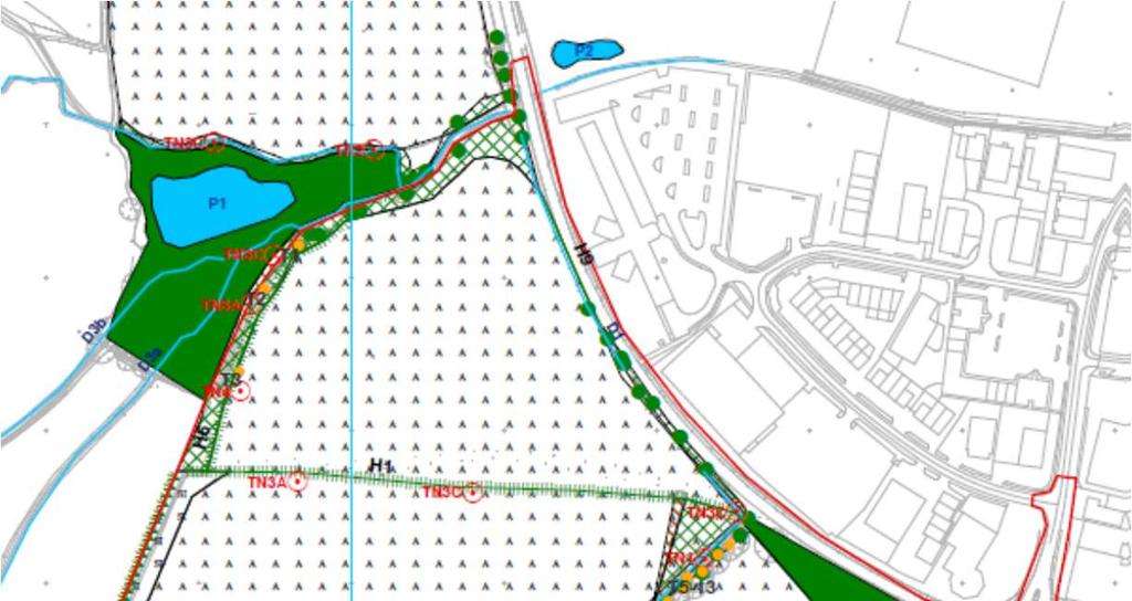 The masterplan design has sought to retain as much of the habitats of importance within the Site and promote enhancement and connectivity within the development.