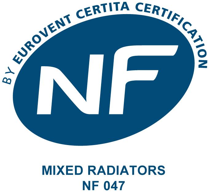 Certification Rules NF 047 Page 15 of 60 - For the radiators mixed: However, the logo below is accepted until 31/12/2014: WATER-HEATED