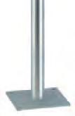 Pole with base for ground