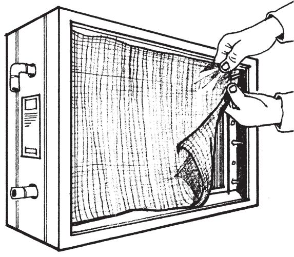 Installation Instructions The Carry Over Screen is placed on fan coil side of the cooling module (Fig. 0). Fig.