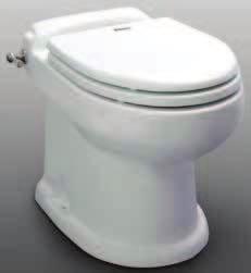In the low mode, very little water remains in the toilet after flushing. This prevents splashing water out of the bowl while a boat is underway or in rough seas.