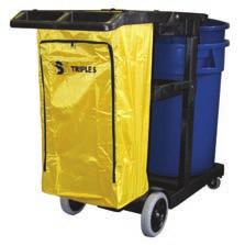 Cleaning Carts SSS Janitor Cart High impact, sturdy injection molded construction. Smooth surface, easy to clean.