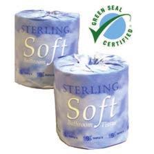 Towel & Tissue SSS Sterling Standard 2-Ply Bath Tissue Bright, soft and absorbent tissue sets a new standard for bath tissue manufactured from 100% recycled fiber.