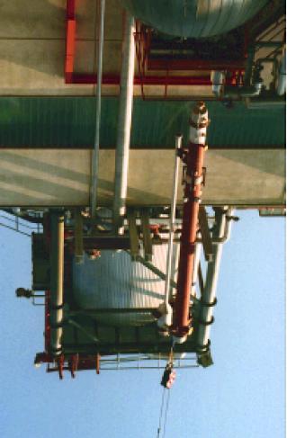 Figure 8: Installation of two selfcleaning heat exchangers in pulp mill in Europe. Figure 9: Evaporator with selfcleaning heat exchanger for food processing plant in Japan.