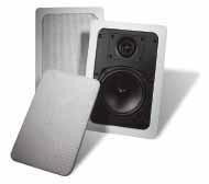 Built-In Wall Speakers S100W 40 Hz to 20 khz 8-5/8" W x 12" H x 3-5/8" D 2-way; 6-1/2" Woofer 1" Swivel