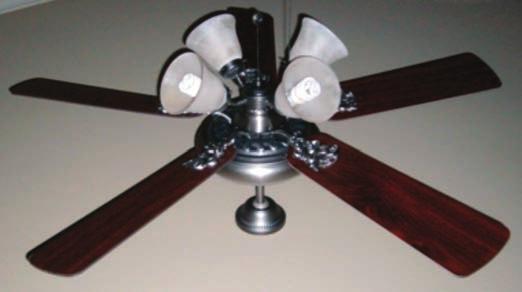 A 36 inch fan operating at high speed moves the same amount of air as a 52 inch fan operating at a lower speed. A lower operating speed reduces both the operating cost and the noise level.