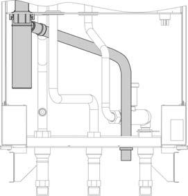 With a neutralization unit installed, all condensate from the boiler and the flue gas pipe enters into the neutralization unit where it is treated and released into the public sewage system with a