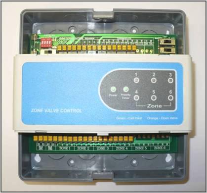 RADIANT ZONE CONTROL MODULE LOW-VOLTAGE 24 VAC WIRING BOX: Connect all thermostats and actuators into one box 4-zone Zone Control Module Low-voltage 24 VAC