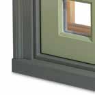 3 ½" BACKBAND & BEAD CASING AND 1 ½" SILL NOSE SHOWN ON CASEMENT 3 ½" FLAT CASING SHOWN ON HINGED INSWING PATIO DOOR 2" BRICK MOULD AND 1 ½" SILL NOSE SHOWN ON CASEMENT 3 ½"