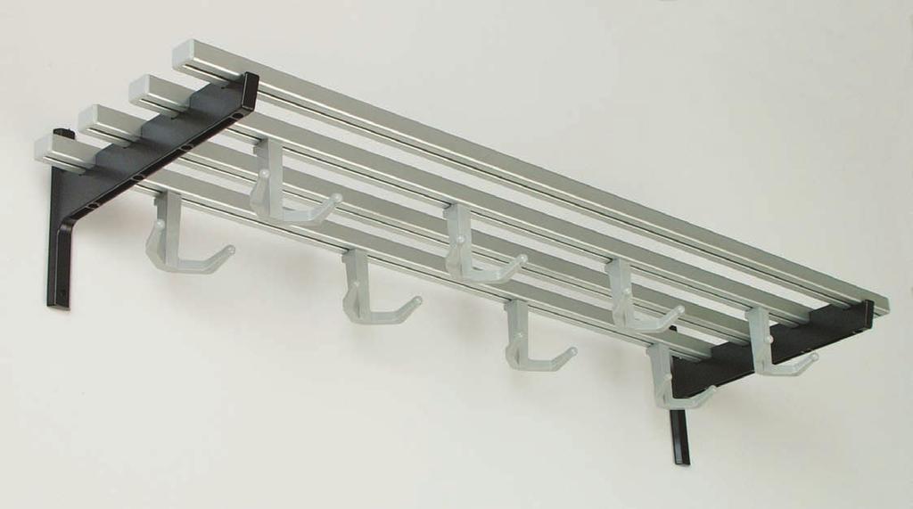 Coat Racks, Hooks & Hangers H1 System Shown in Bronze Maximum capacity with a minimum of space.