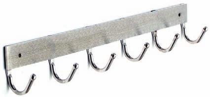 13D10 Hook System A slotted hook below to receive a contemporary hanger with hat holder above.