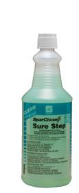 23 24 2 Liter Concentrates SparClean Sure Step No rinse, enzyme floor cleaner. Breaks down built-up grease leaving floors less slippery. ph 7.0 8.0 2 oz./gal.