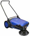 BK 900 - Manual sweepers Robust, manually-operated sweeper with large robust hopper with carrying handle Adjustable side broom to compensate for wear Sturdy construction ensures long