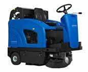 FLOORTEC R 870 - Ride-on sweepers w/ hydraulic dump Large ride-on sweeper with hydraulic high-dump for high-capacity sweeping One touch sweeping and control saves power and broom wear Retractable