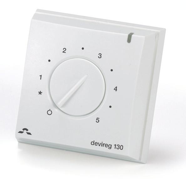 The Devimat must be controller using either a Devireg 130 or a Devireg 550, both of which use a fl oor sensor to monitor the fl oor temperature.